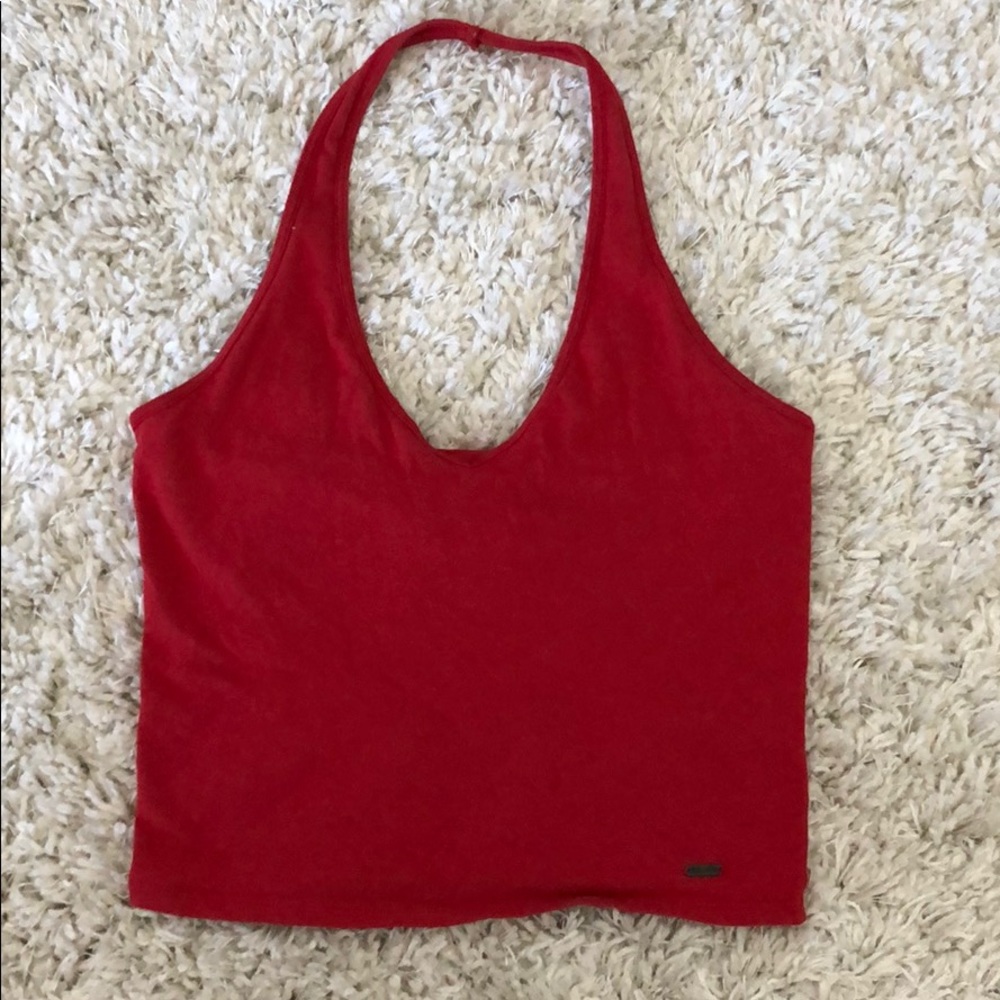 Red Hollister Halter Top